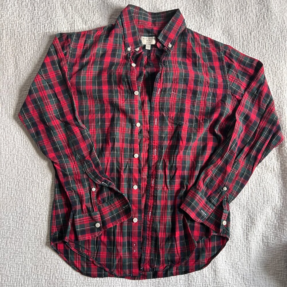 Club Monaco plaid shirt (men's, small)